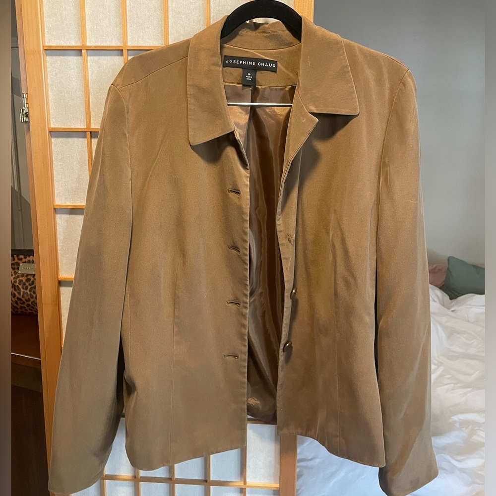 Josephine Chaus Brown Blazer with Notched Lapel
